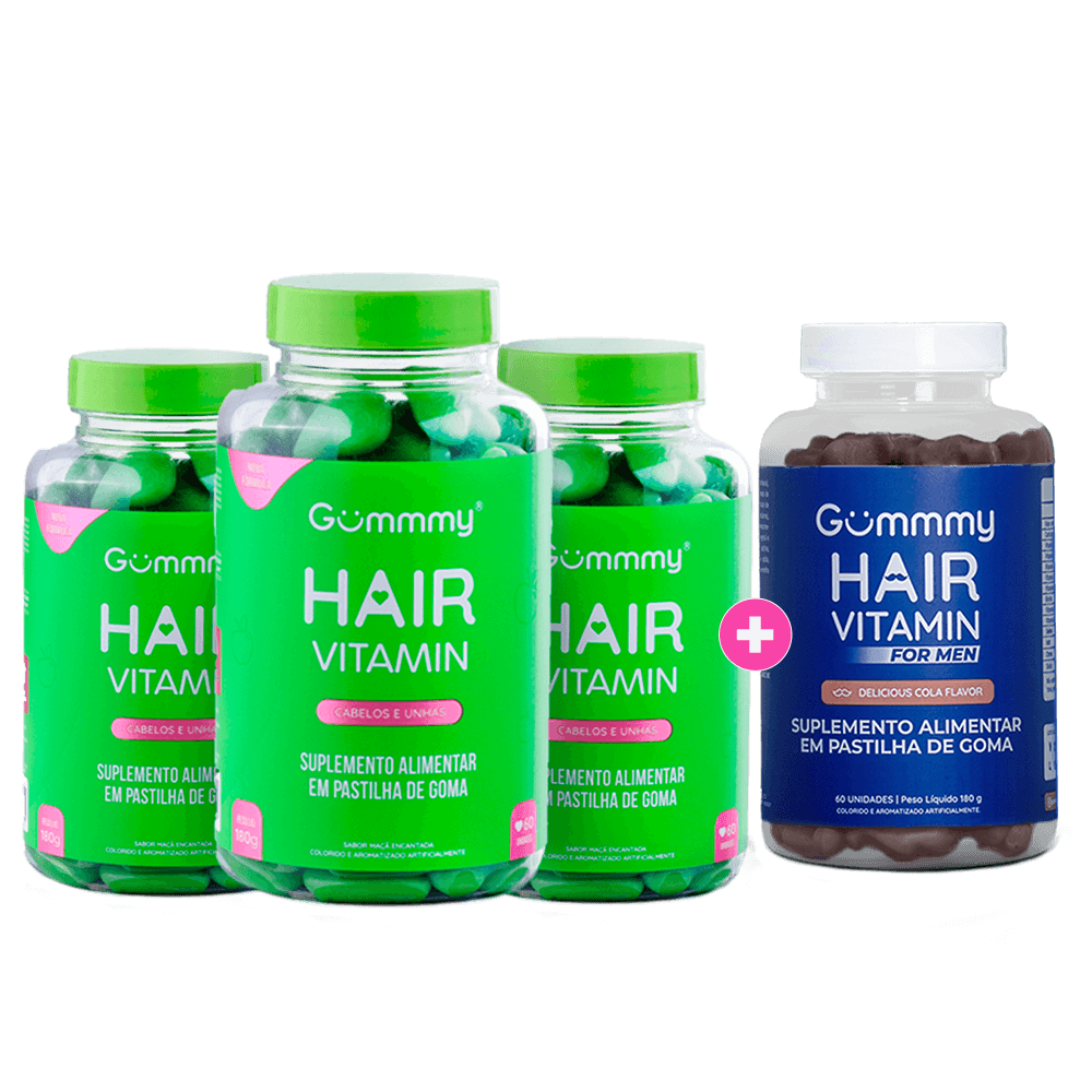 3 Gummy® Hair + 1 Men Cola