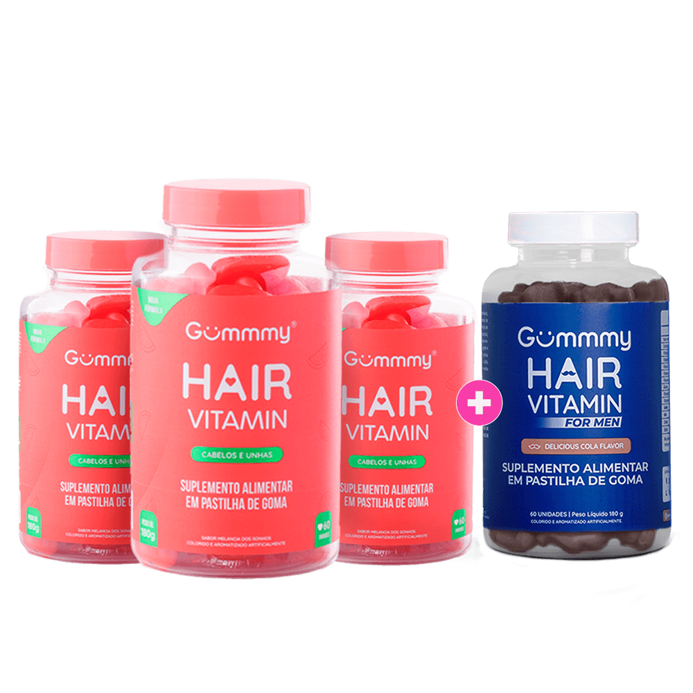 3 Gummy® Hair + 1 Men Cola