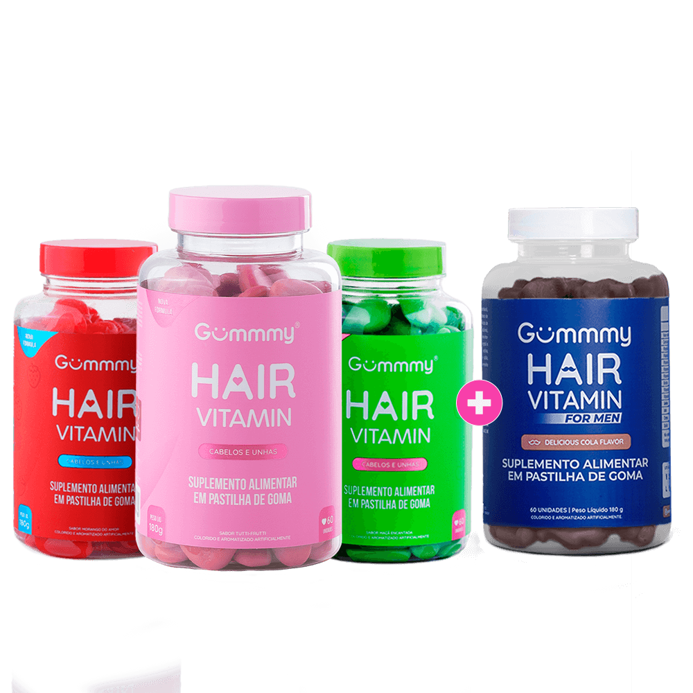 3 Gummy® Hair + 1 Men Cola