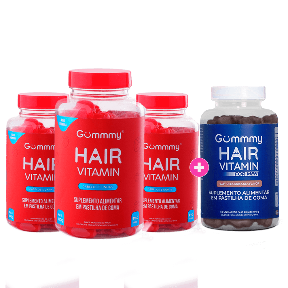 3 Gummy® Hair + 1 Men Cola