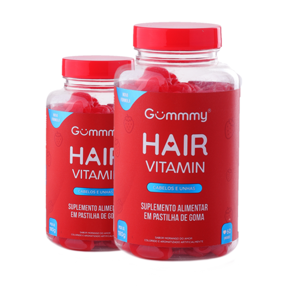 2 Gummy Hair® - Morango 180 g