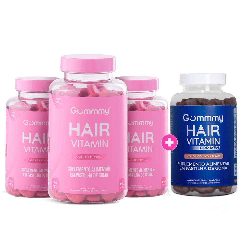 3 Gummy® Hair + 1 Men Cola