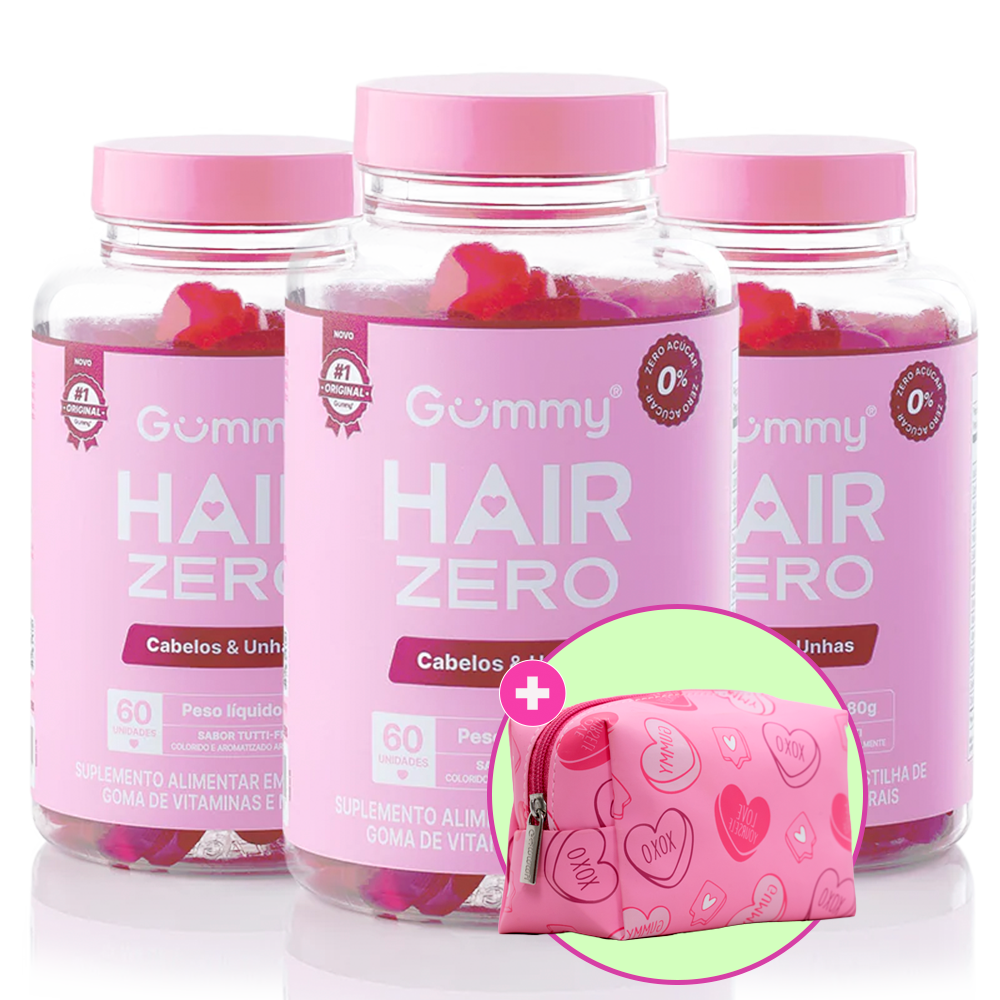 3 Gummy Hair Zero + Necessaire