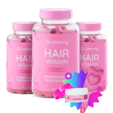 3 Gummy® Hair + 1 Escova + 1 Hair Mask