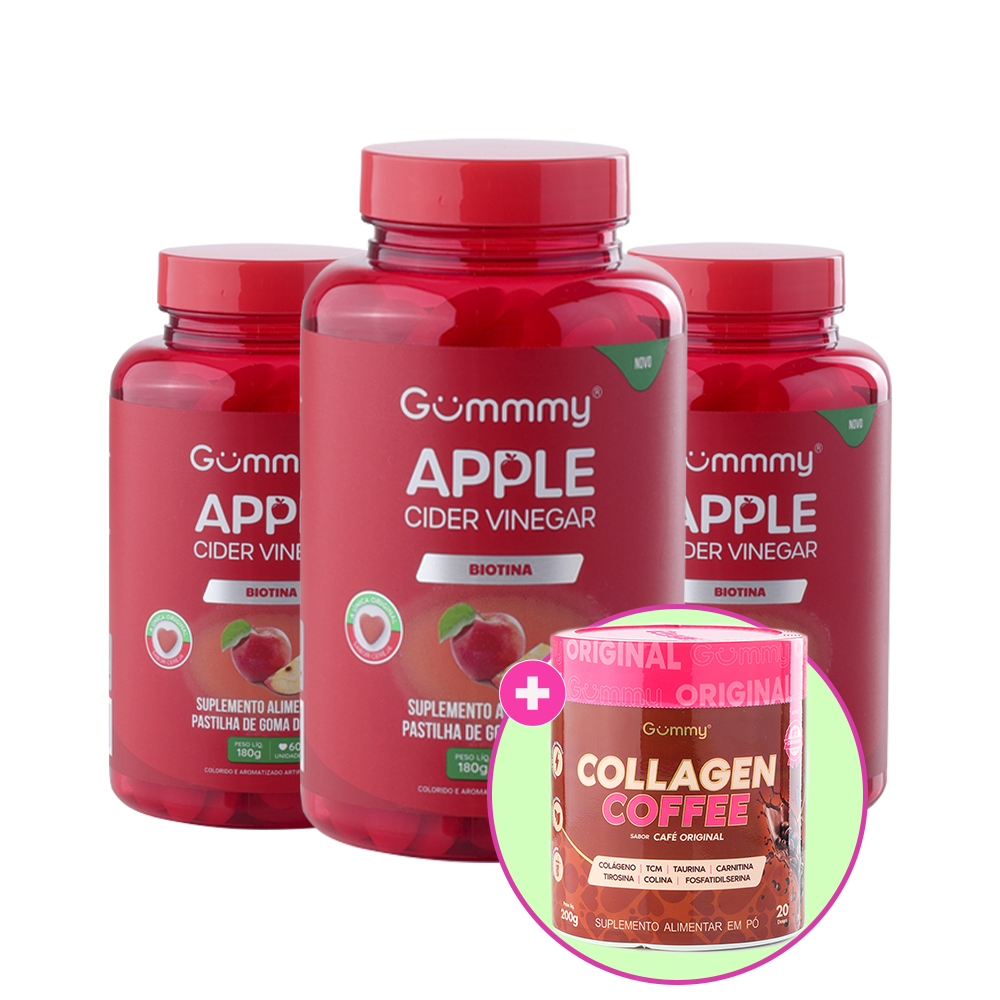 3 Vinagre de Maçã + 1 Collagen Coffee