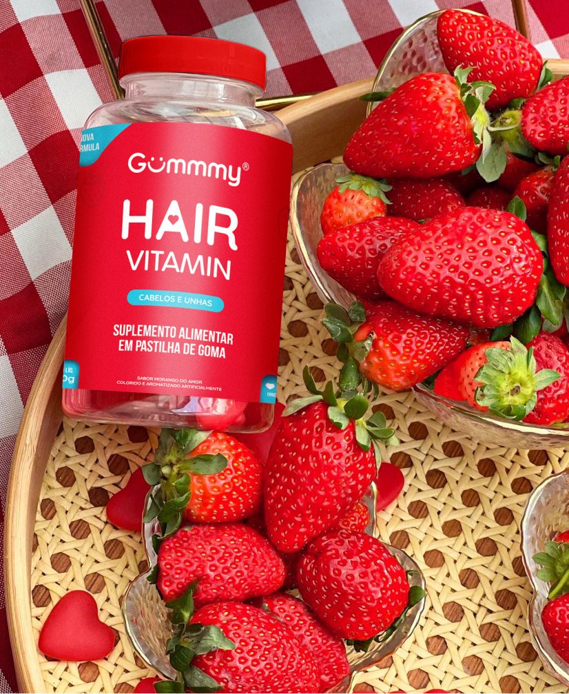 2 Gummy Hair® - Morango 180 g